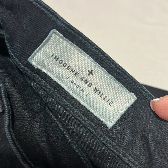 Imogene + Willie Josette High Rise Slim Fit Jeans Size 32 in Black Wash Denim - Picture 9 of 12